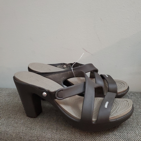 Crocs Cyprus IV Brown Sandals Sz 9 - Picture 3 of 7
